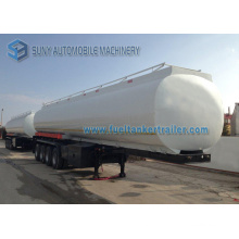 56000 Liters, 56000 Kg, 56 Ton 4 Axle Fuel Tank Semi Trailer / Stainless Steel Petroleum Tanker Trailer